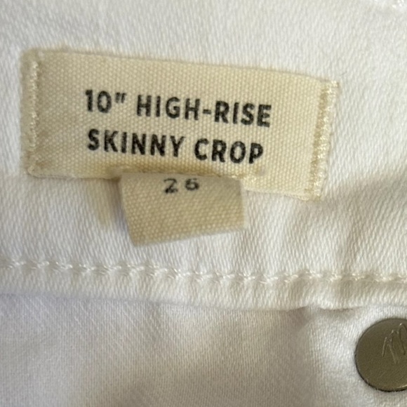 MADEWELL 10" High-Rise Skinny Jeans in Pure White: Step-Hem Edition size…26 - Picture 10 of 12